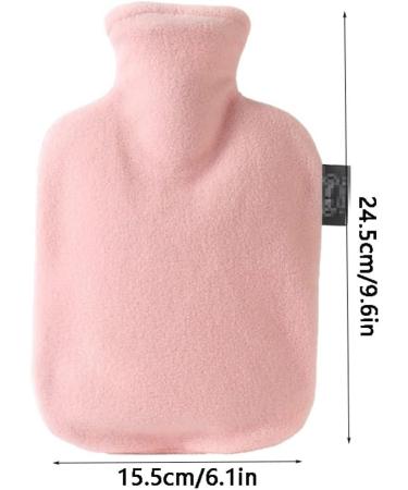 MAIES Small Hot Water Bottle 1000ml - Soft Flannel Cover for Heat & Cold Therapy | Thickened PVC Design for Comfort - Buy Online on GoSupps.com