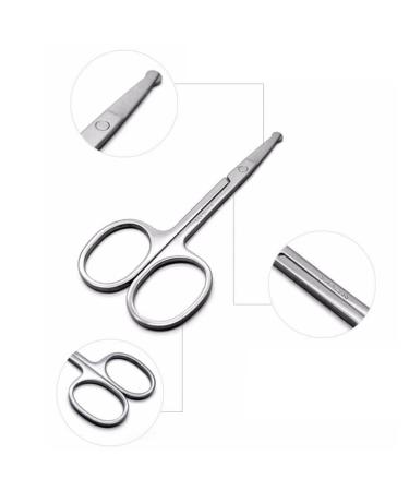 Professional Facial Hair Scissors | Stainless Steel Brow & Beauty Scissors for Eyebrows Eyelashes Nose & Ear Hair Trimming - Buy Online on GoSupps.com