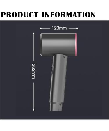Lightweight Travel Hair Dryer Rechargeable Blow Dryer with Styling Nozzle/Base 15000mAh Free Standing Hot/Cold Air Hairdryer Gifts for Father/Men Gray - Buy Online on GoSupps.com