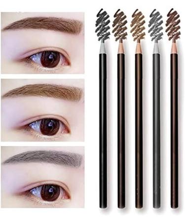 Eyebrow Pencil Eyebrow Pencils and Makeup Brown Dark Brown Light Brown Black Gray Removable Waterproof Eyebrow Pen (5 Pack) - Buy Online on GoSupps.com