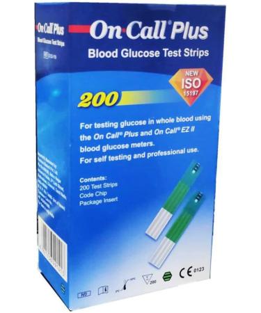 On Call Plus Blood Glucose Test Strips 200 ct - Fast & Accurate Testing - Buy Online on GoSupps.com