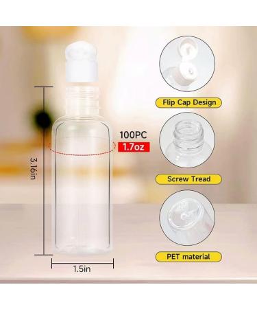 200 Pack 1.7oz/50ml Travel Plastic Empty Bottles Mini Hand Sanitizer Bulk Travel Size with Flip Cap Squeezable Refillable Container for Cosmetic Baby Shower Birthday Wedding Party Favor (200PC-CLEAR) - Buy Online on GoSupps.com