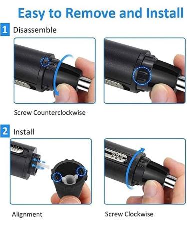 Buy Ear and Nose Hair Trimmer - Hygienic Grooming Tool with Rinseable Heads for Unisex | Fast International Shipping - Buy Online on GoSupps.com