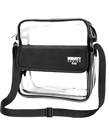 Clear Crossbody NFL, NCAA, BTS, PGA Stadium Approved Shoulder Bag Waterproof Transparent Purse with Adjustable Shoulder Strap