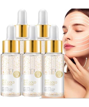 (100% Effective) 24k Gold Snail Serum - WZDYN Say Goodbye to Wrinkles Without Expensive Botox with 24K Gold Collagen Booster Serum (5pcs)