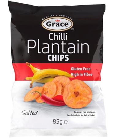Grace Plantain & Banana Chips Variety Pack - Salted Sweet Chilli Paprika Lime No Salt Green & Sweet 85g Packs - Crunchy & Flavorful Snacks (Pack of 8) - Buy Online on GoSupps.com