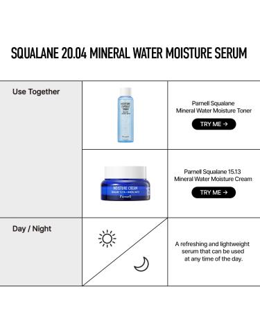 Parnell Squalane 20.04% Serum Deep Hydrating Face Moisturizer Mineral Water Barrier Serum for Dry & Sensitive Skin (1.01 fl.oz) - Buy Online on GoSupps.com
