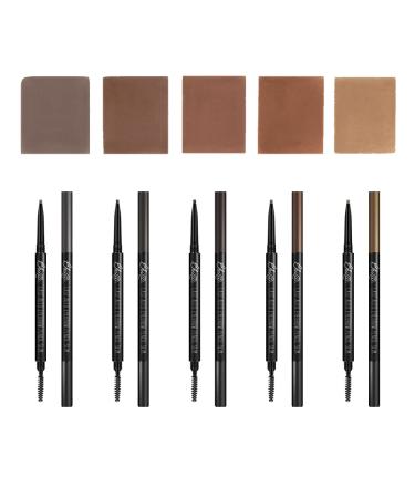 BBIA Last Auto Eyebrow Pencil - Slim 7 Colors Waterproof Dual-Sided Brush Ultra Fine Brow Definer for Perfect Eyebrows - Korean Makeup (04 Chocolate Brown - Buy Online on GoSupps.com