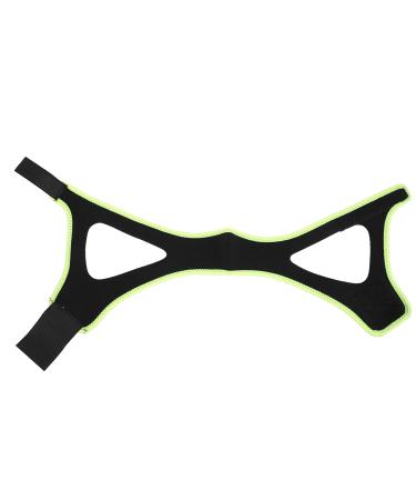 Chin Strap Hook and Loop is Self Adhesive Design Chin Strap for Preventing Snoring for People Who Open Their Mouths for Men Women(Black Fluorescent Green Edge)