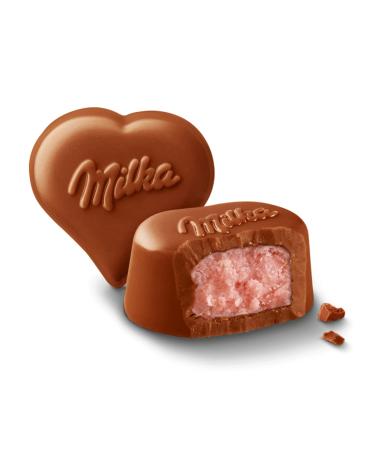 Buy Milka Von Herzen Pralin s Strawberry Cream 10 x 110g | Premium Alpine Milk Chocolate & Strawberry Filling | International Shipping Available - Buy Online on GoSupps.com