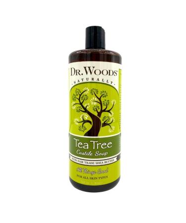 Dr. Woods Pure Tea Tree Castile Soap with Organic Shea Butter  32 Ounce