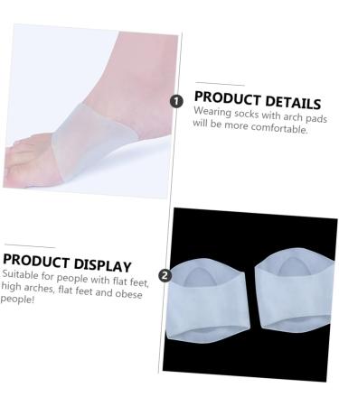 2 Pairs Silicone Arch Support Insoles | Gel Shoe Inserts for Men & Women | Foot Arch Support Pads - Buy Online on GoSupps.com