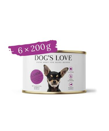 DOG'S LOVE Premium Wet Food - Adult Lamb - Complete Menu Rich and Healthy - Food Grade Dog Food - All Raw Materials - 100% Grain Free (6