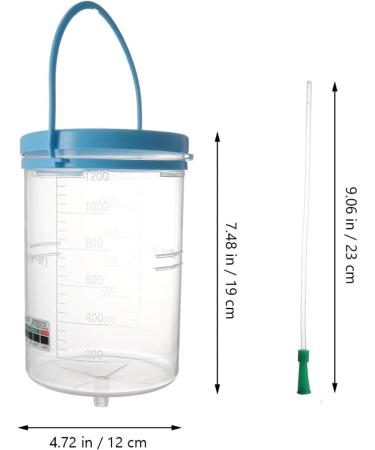 FOMIYES Reusable Enema Bucket Kit - 1200ml Water & Coffee Cleansing for Body - Unisex Colon Cleaner with Tube & Connector - Buy Online on GoSupps.com