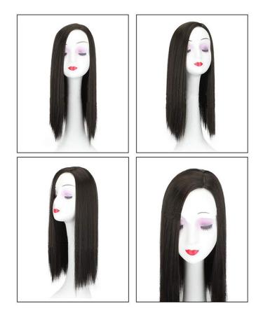 Clip-In Hair Extensions for Women - 50.8 cm Smooth Black Brown Parting for Thinner Hair - Buy Online on GoSupps.com