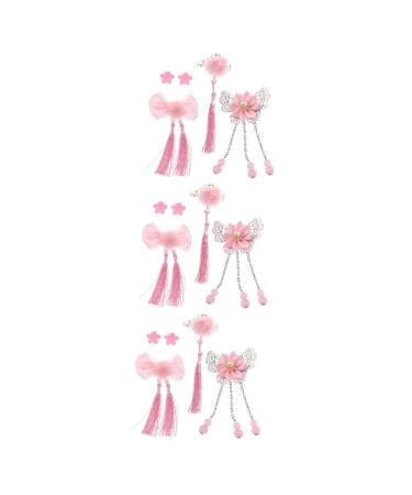 Beavorty Tassel Hairpin 3 Boxes new year hair clips hair accessories tassel trim decor Chinese Style Hair Accessories Kimono Flower Hair Clip New Year girl hair clip Hanfu
