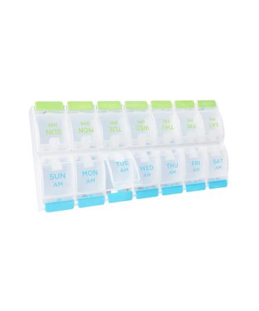 BYVOV AM PM 7 Day Pill Organizer Weekly 2 Times a Day Medicine Organizer Large Travel Pill Organizer Case for Pills Vitamin Supplements Medication