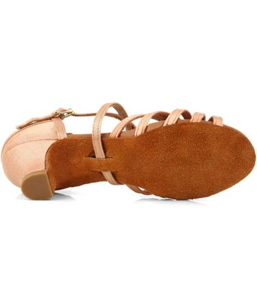 Girls Latin Dance Shoes - Low Heel Tango Salsa Ballroom Practice Performance Shoes 608 (Size 2 Little Kid, Beige) - Buy Online on GoSupps.com