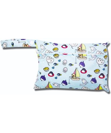 Egurs Wetbag Waterproof Reusable Diaper Bag - Marine Life Nappy Bag (22x15cm) | Shop Eco-Friendly Solutions - Buy Online on GoSupps.com