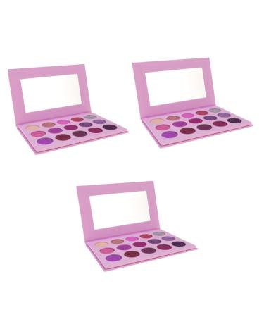 Angoily 3pcs 15 Exquisite Girls Eyeshadow Purple for Colors Compact Women Makeup 1 count (Pack of 1) Purplex3pcs