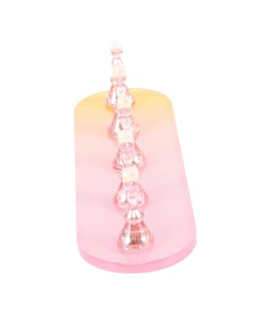 Housoutil 1 Set Nail Practice Holder Nail Holder for Painting Nails Nail Decorations Magnetic Nail Stands Nail Art Beauty Nail Holders Press on Nails Rack Training Plastic Oval Acrylic 12.8x3.7cm As Shown