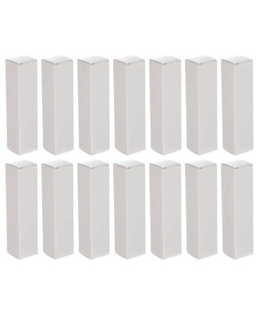 EXCEART Lipstick Pack Box 50 Pcs Lip Gloss Tubes Kraft Paper Packaging Boxes Lipstick Storage Boxes Lip Balm Wrapping Box (White) Paper Essential Oil Box