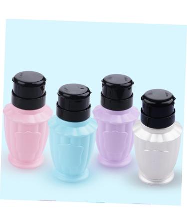 Beavorty pump bottle push down liquid bottle liquid push down pump dispenser liquid pumping bottle dispenser liquid dispenser nail remover bottle make up empty bottle travel purple medium Purple - Buy Online on GoSupps.com