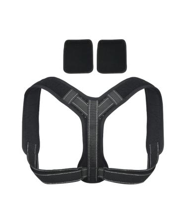 Mobestech 1 Set Belt Portable Upper Brace Adjustable Strap Posture Harness Adjustable Accessory Straightener Power Supply Ribbon Major 24x17cm Black