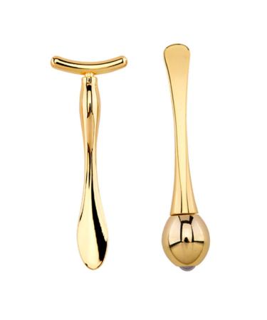 Buy 2 Sets Eye Massage Roller T-Bar & Portable Makeup Spoon | Skin Care Massage Tool for Eyes | Best Eye Cream Applicator Online - Buy Online on GoSupps.com