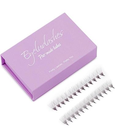 8D Pro-Made Fans on a strip speedy fans Pro Made Handmade Lash Fans Pointed Base Eyeluvlashes (D Curl 11mm length)