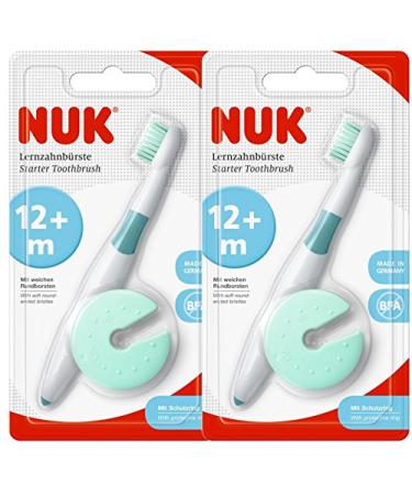 NUK Starter Toothbrushes with Protective Ring BPA-free Pack of 2