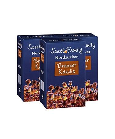 Sweet Family Brown Rock Candy 500g Pack of 3