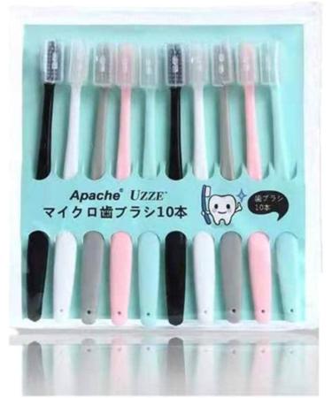 Simple Toothbrush Set - 10 Soft Fur Family Toothbrushes with Protective Sleeves | International Shipping Available - Buy Online on GoSupps.com