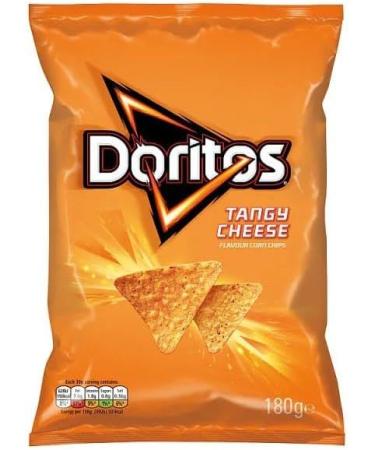 Doritos Tortilla Chips Tangy Cheese Sharing Bag Crisps 180g | Suitable for vegetarians | Seriously cheesy flavoured snacks for sharing with friends | Premium product - Buy Online on GoSupps.com