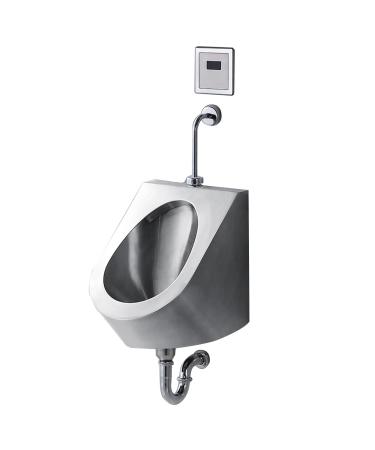 304 Stainless Steel Urinal Wall-Mounted Men's Urinal Standing Small Sensor Urinal Intelligent and Efficient Non-Contact Flushing Valve Suitable for Bars Homes Shopp