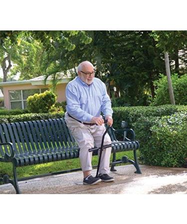 Swan Neck Walking Cane Offset Walking Sticks Double Handle to Help Get up Height Adjustable Collapsible Crutch Mobility Aid for Elderly Men and Women - Buy Online on GoSupps.com