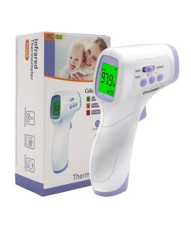Thermometer for Adults, Amerzam Non Contact Forehead Infrared Thermometers for Baby,Kids,Touchless Thermometer with Digital LCD Display Accurate Instant Readings (Purple)