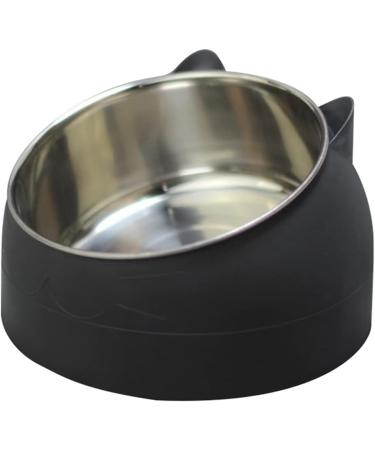 2 Pack Stainless Steel Pet Cat Bowl Cat Food Bowl Cat Water Bowl (200 ml black+white) black+white 200 ml - Buy Online on GoSupps.com