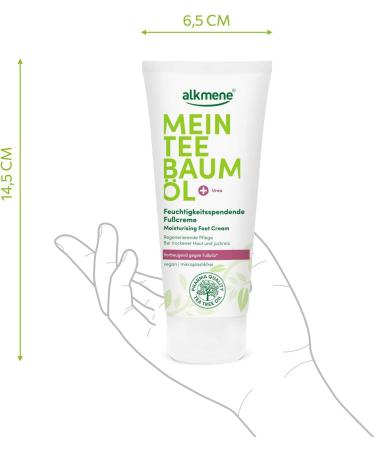 Alkmene alkmene Cream for very dry and damaged feet with Australian tea tree oil - cream for very dry cracked feet - vegan foot care without silicone parabens or mineral oils (3 x 100 ml) - Buy Online on GoSupps.com