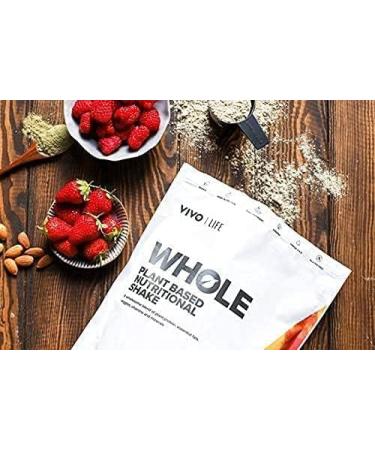 Vivo Life Whole Vegan Protein Shake - 25 Portions - Essential Fats Vitamins & Minerals - Caramel Biscuit Flavor - International Shipping Available - Buy Online on GoSupps.com