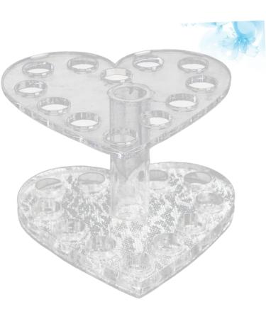 Mikinona 1pc Nail Art Penholder Nail Art Brush Holder Makeup Pen Stand Art Painting Pen Stand Manicure Pen Holder Pen Display Stand Holder No Bend Hair Clips Heart-shaped Makeup Brush 8.7x8.5cm Silver - Buy Online on GoSupps.com
