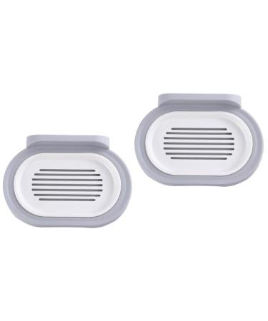 Ciieeo 2pcs Soap Rack Kitchen Sink Soap Holder Kitchen Sink Organizer Wall- Mounted Soap Holder Bathroom Wall Hook Soap Dish Holder Bath Soap Holder Soap Plate Soapdish No Punching Shelf