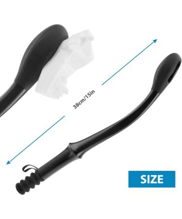 Globalstore Bottom Buddy: 15 Long Reach Comfort Wiper for Elderly & Disabled - Self Assist Butt Wiper for Men & Women - Black - Buy Online on GoSupps.com