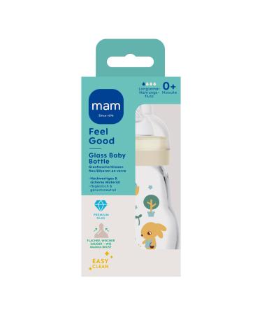 MAM Baby Glass Bottles 2 Pack - Feel Good from Birth 170ml & 260ml - Eco-Friendly Feeding Bottles for Infants - Buy Online on GoSupps.com