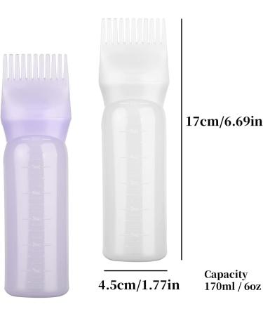 FINEASY Hair Color Brush Set - 2 Pack Root Applicator Bottles for Easy Hair Coloring (170ml White & Violet) - Buy Online on GoSupps.com