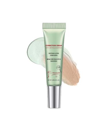 Cc Centella Asiatica Face Contour Cream, Makeup and Facial Definition, Korean Cosmetic Care, Centella Cream Concealer SPF30 (Green, 15 ml)