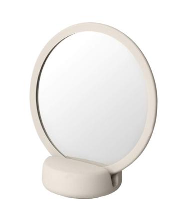 Blomus - Sono   Cosmetic Mirror   Moonbeam/White   Ceramic/Silicone   (H x W x D) 185 x 90 x 170 mm  One Size  69162