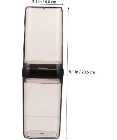 Premium Travel Toothpaste & Toothbrush Cup Set - Tovinanna Gray Etui Case for Easy Storage | Perfect for International Shipping - Buy Online on GoSupps.com