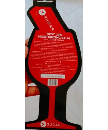 Tipsy Lip Balm 02 Cosmopolitan - Lightweight Lip Moisturizer for Dry Chapped Lips | Shea Butter & Jojoba Oil - 4.5g | International Shipping Available - Buy Online on GoSupps.com