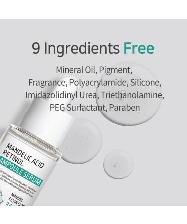 APLB Mandelic Acid Retinol Ampoule Serum | MANDEL RETIN CEN 34.0% 1.35 FL.OZ/Korean Skincare Acne care Exfoliant Wrinkle care Revitalize for gentle and improve skin texture - Buy Online on GoSupps.com